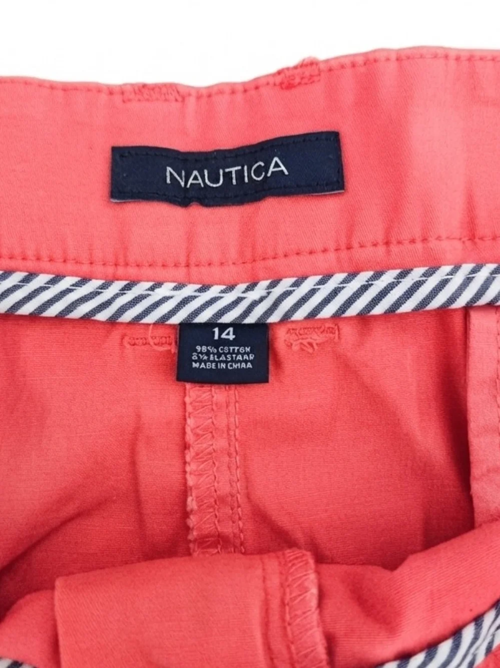 Nautica Women's Coral Roll-Hem Chino Shorts